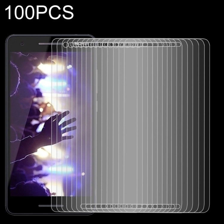 100 PCS 9H 2.5D Tempered Glass Film for Nokia 2.1