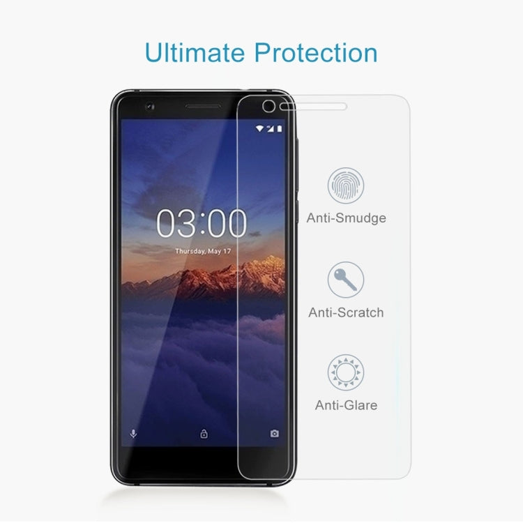 50 PCS 9H 2.5D Tempered Glass Film for Nokia 3.1