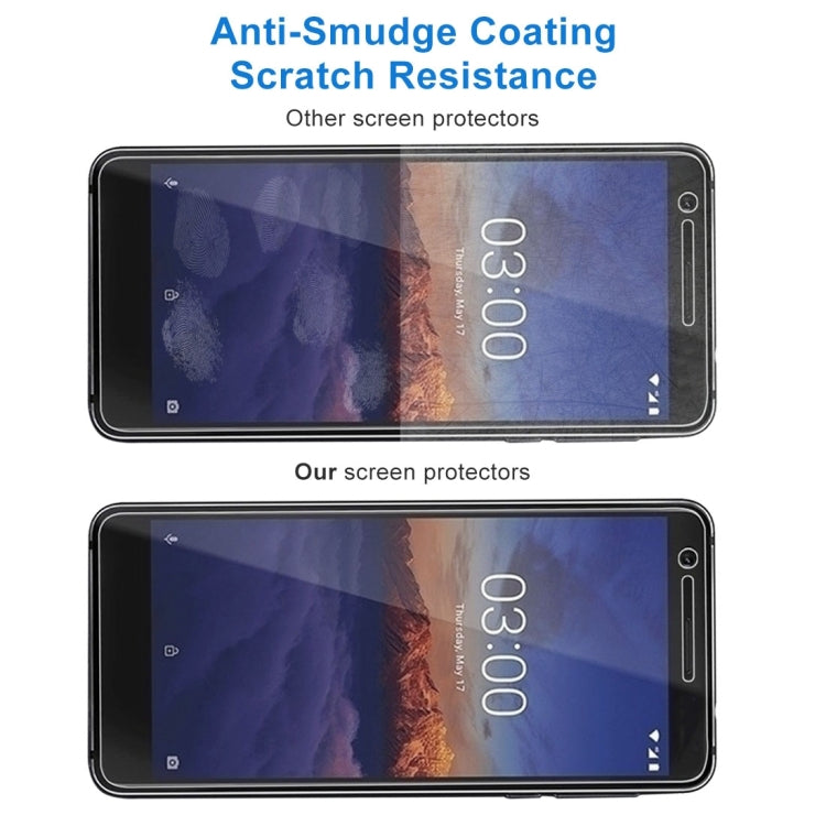 100 PCS 9H 2.5D Tempered Glass Film for Nokia 3.1
