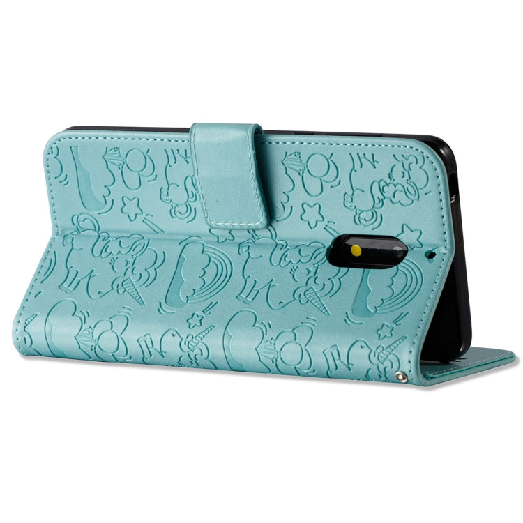 For Nokia 6/N6 Embossed Horse Cloud Print Horizontal Flip Leather Case with Holder & Card Slots & Wallet & Lanyard