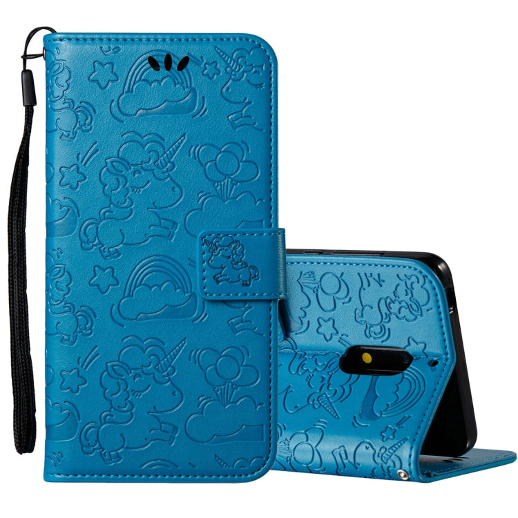 For Nokia 6/N6 Embossed Horse Cloud Print Horizontal Flip Leather Case with Holder & Card Slots & Wallet & Lanyard
