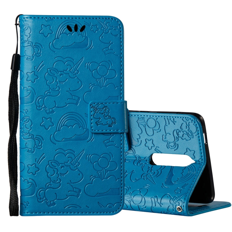 For Nokia N8 Pressed Horse Cloud Print Horizontal Flip Leather Case with Holder & Card Slots & Wallet & Lanyard