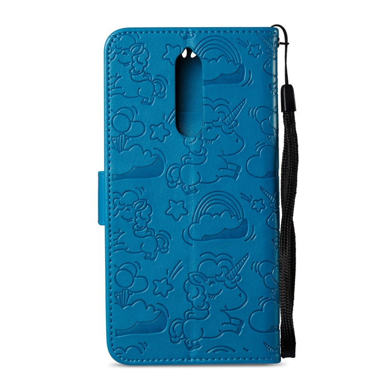 For Nokia N8 Pressed Horse Cloud Print Horizontal Flip Leather Case with Holder & Card Slots & Wallet & Lanyard