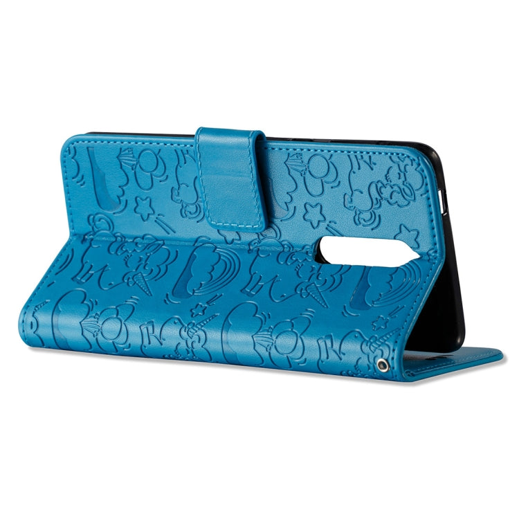 For Nokia N8 Pressed Horse Cloud Print Horizontal Flip Leather Case with Holder & Card Slots & Wallet & Lanyard