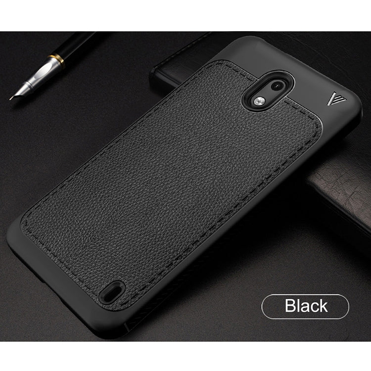 Lenuo Leshen Series for Nokia 2 TPU Litchi Texture Dropproof Protective Back Cover Case