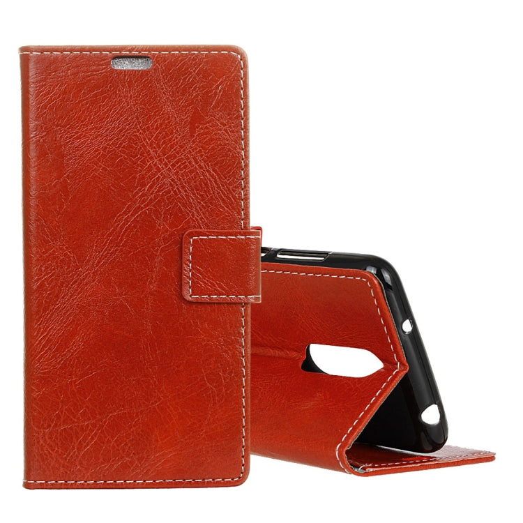 Retro Crazy Horse Texture Horizontal Flip Leather Case for Nokia X6 / 6.1 Plus, with Holder & Card Slots & Wallet & Photo Frame