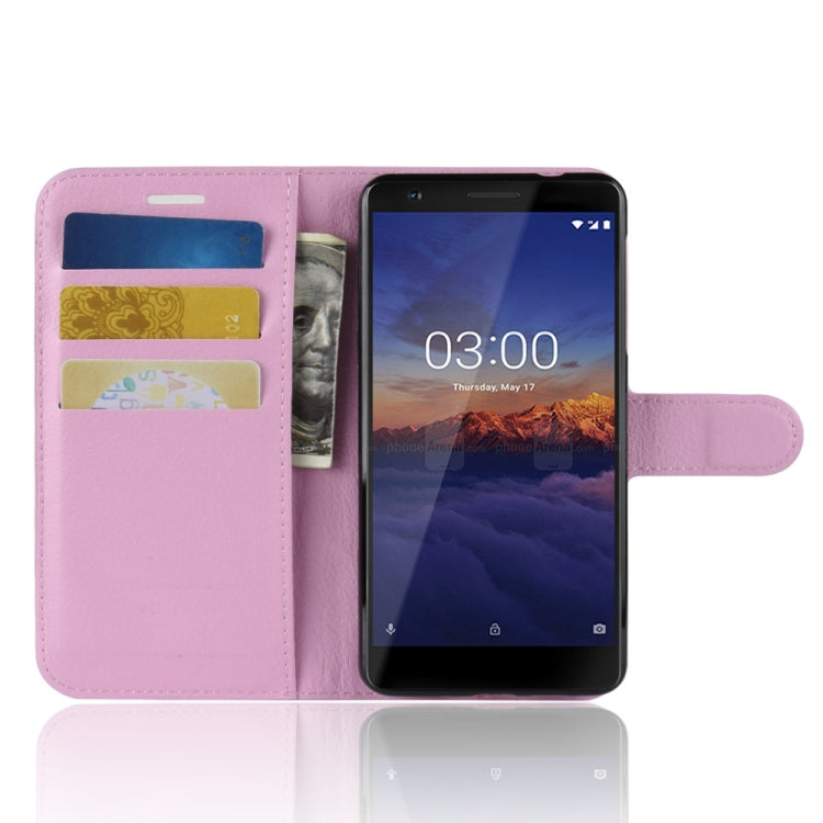 Litchi Texture Horizontal Flip Leather Case for Nokia 3.1, with Wallet & Holder & Card Slots