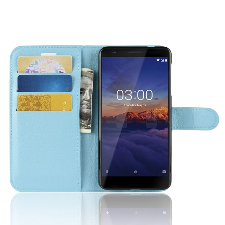 Litchi Texture Horizontal Flip Leather Case for Nokia 3.1, with Wallet & Holder & Card Slots