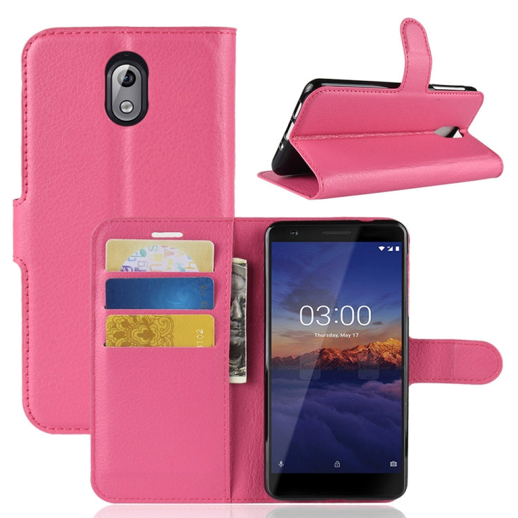 Litchi Texture Horizontal Flip Leather Case for Nokia 3.1, with Wallet & Holder & Card Slots