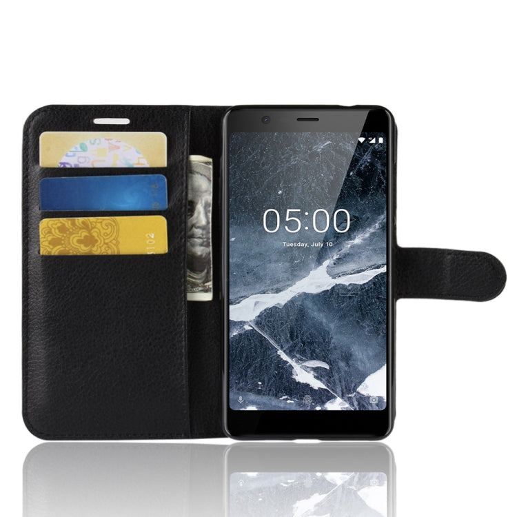 Litchi Texture Horizontal Flip Leather Case for Nokia 5.1, with Wallet & Holder & Card Slots