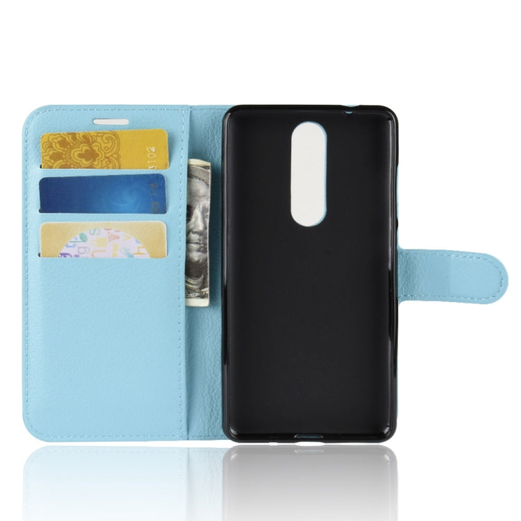 Litchi Texture Horizontal Flip Leather Case for Nokia 5.1, with Wallet & Holder & Card Slots