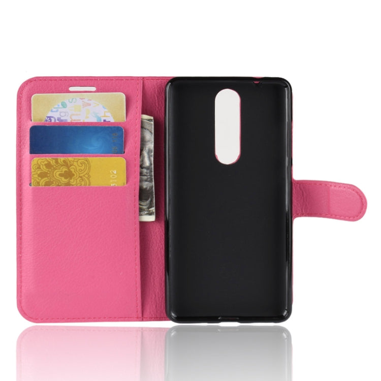 Litchi Texture Horizontal Flip Leather Case for Nokia 5.1, with Wallet & Holder & Card Slots