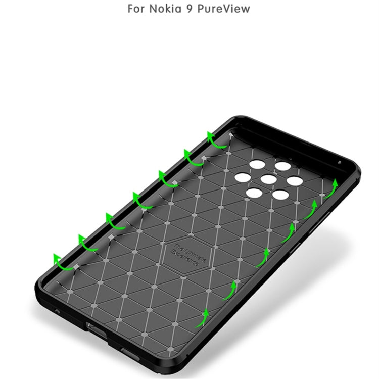 Carbon Fiber Texture Shockproof TPU Case for Nokia 9 PureView