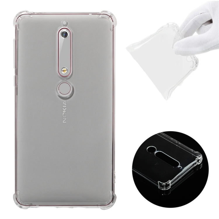 Shockproof TPU Protective Case for Nokia 6.1 / 6 (2018) (Transparent)