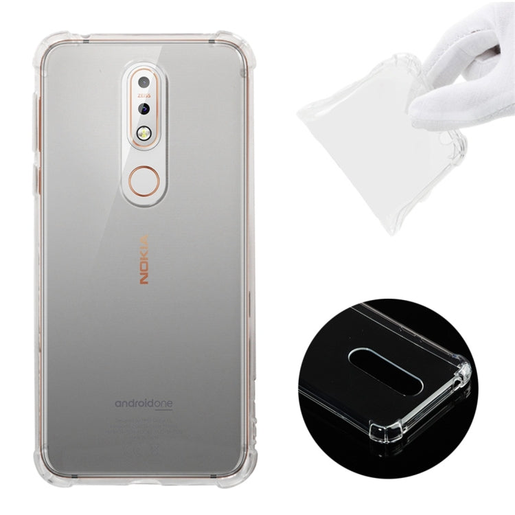 Shockproof TPU Protective Case for Nokia 7.1 (Transparent)