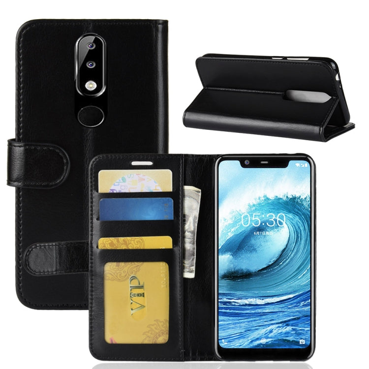 Crazy Horse Texture Horizontal Flip Leather Case for Nokia 5.1 Plus(X5), with Wallet & Holder & Card Slots