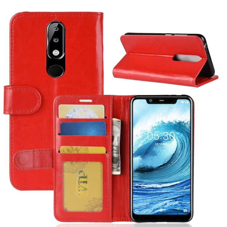 Crazy Horse Texture Horizontal Flip Leather Case for Nokia 5.1 Plus(X5), with Wallet & Holder & Card Slots