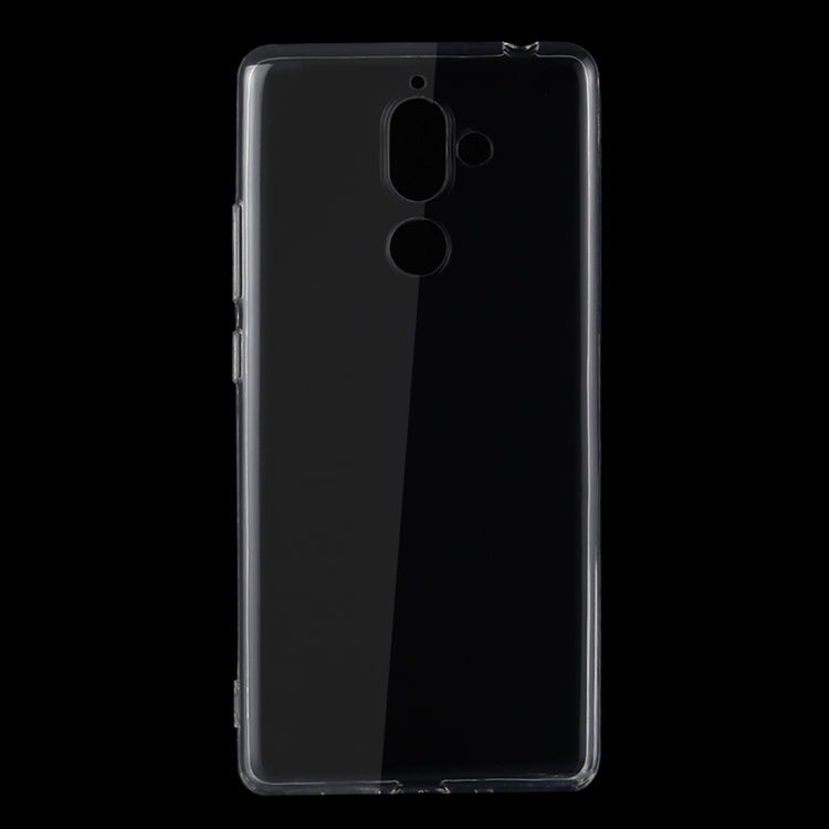 For Nokia 7 Plus 0.75mm Ultra-thin Transparent TPU Protective Case(Transparent)