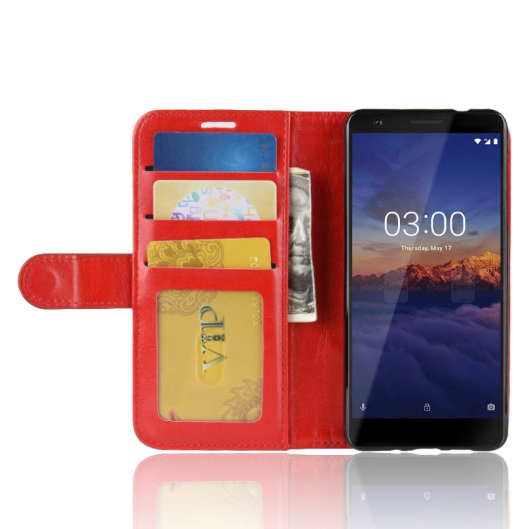 PU + TPU Crazy Horse Texture Horizontal Flip Leather Case for Nokia 3.1, with Wallet & Holder & Card Slots