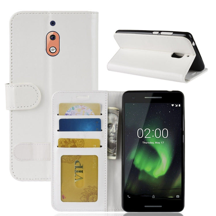PU + TPU Crazy Horse Texture Horizontal Flip Leather Case for Nokia 2.1, with Wallet & Holder & Card Slots