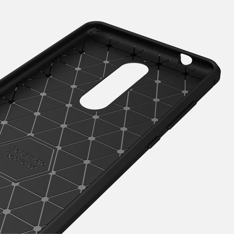 Brushed Texture Carbon Fiber Shockproof TPU Case for Nokia 5.1