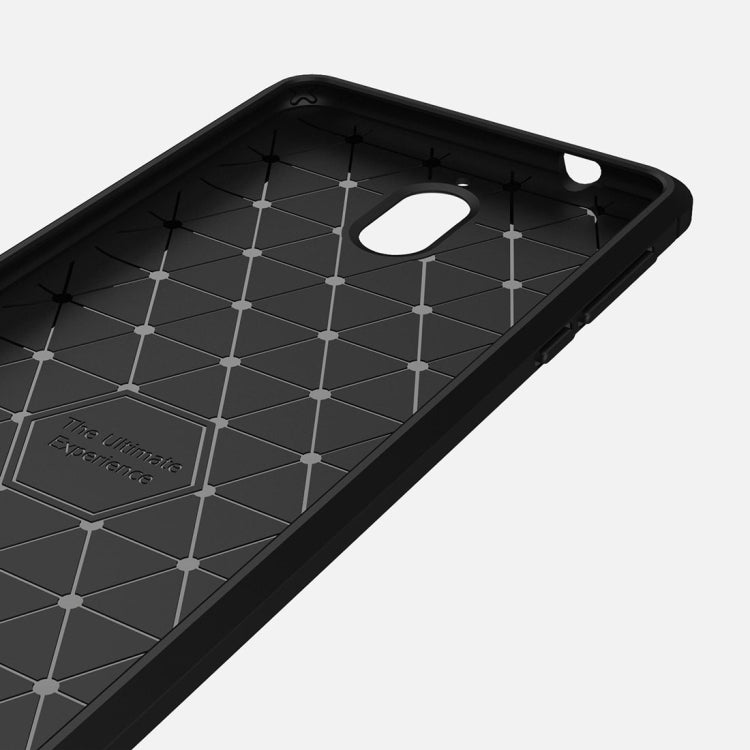 Brushed Texture Carbon Fiber Shockproof TPU Case for Nokia 3.1