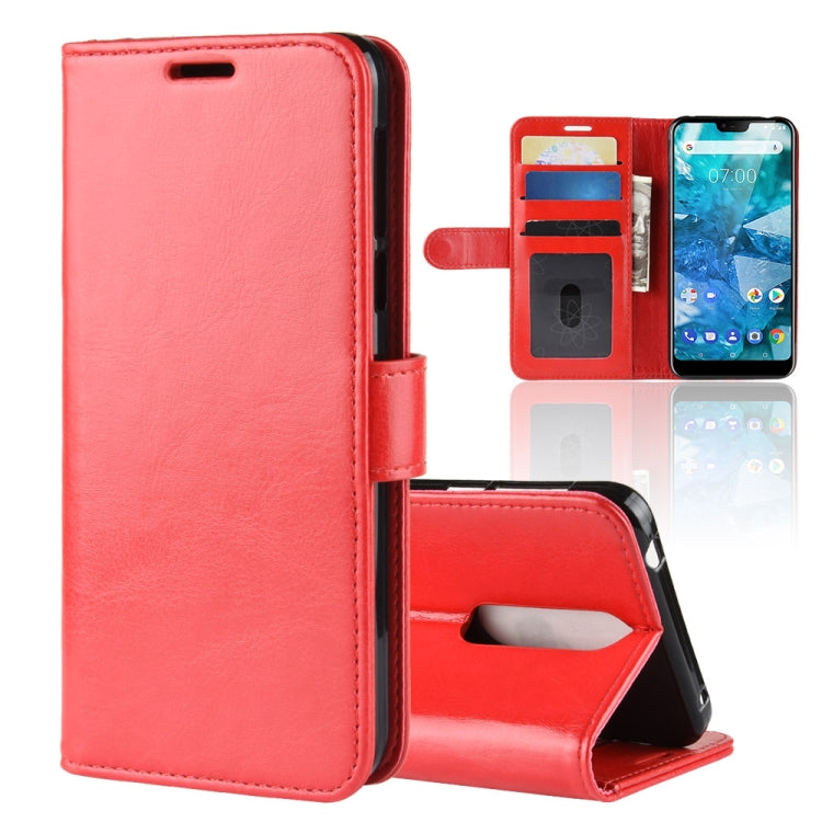 R64 Texture Single Fold Horizontal Flip Leather Case for Nokia 7.1, with Holder & Card Slots & Wallet