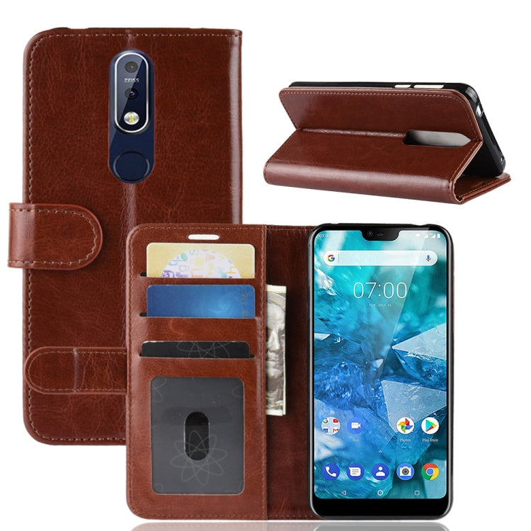 R64 Texture Single Fold Horizontal Flip Leather Case for Nokia 7.1, with Holder & Card Slots & Wallet