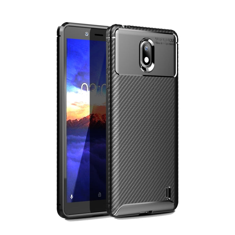 Carbon Fiber Texture Shockproof TPU Case for Nokia 1 Plus