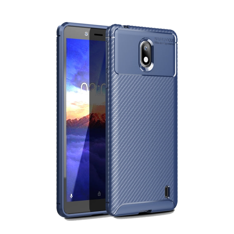 Carbon Fiber Texture Shockproof TPU Case for Nokia 1 Plus