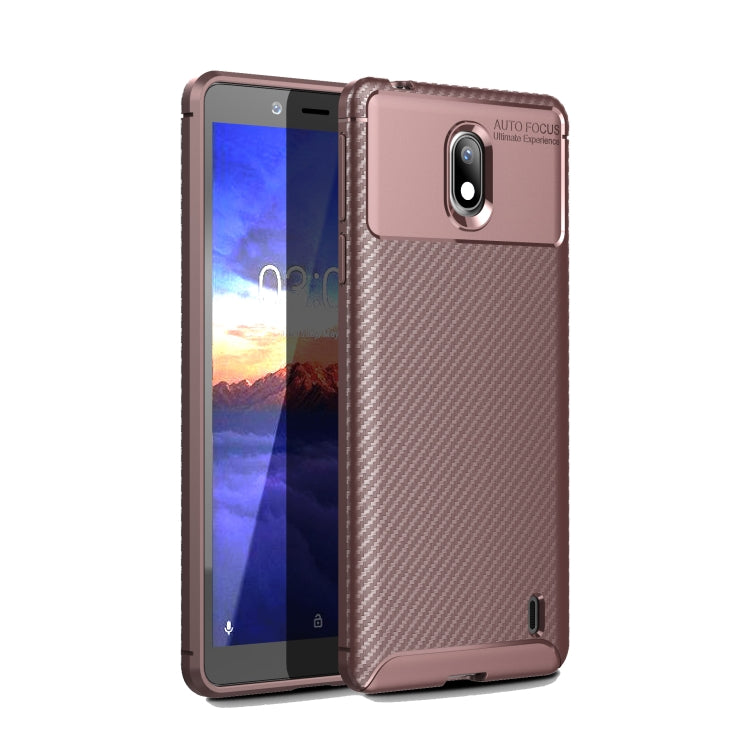Carbon Fiber Texture Shockproof TPU Case for Nokia 1 Plus