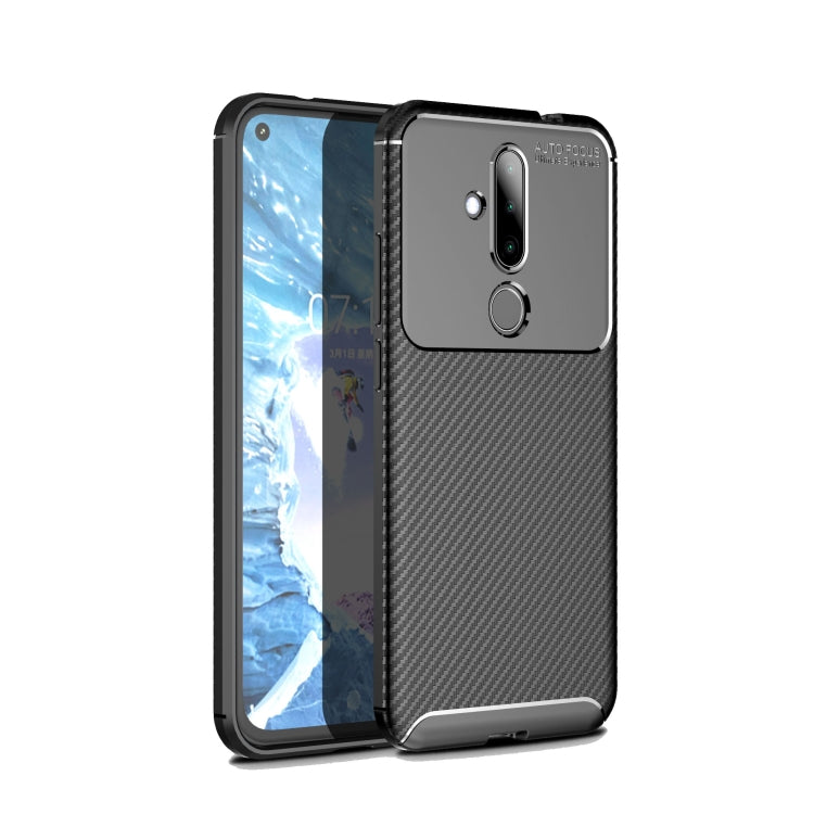 Carbon Fiber Texture Shockproof TPU Case for Nokia 6.2 / X71 (Black)