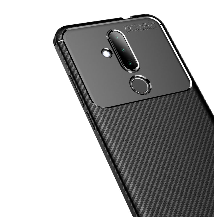 Carbon Fiber Texture Shockproof TPU Case for Nokia 6.2 / X71 (Black)