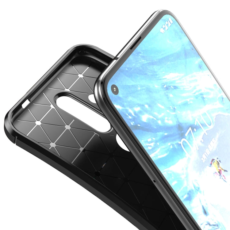Carbon Fiber Texture Shockproof TPU Case for Nokia 6.2 / X71 (Black)