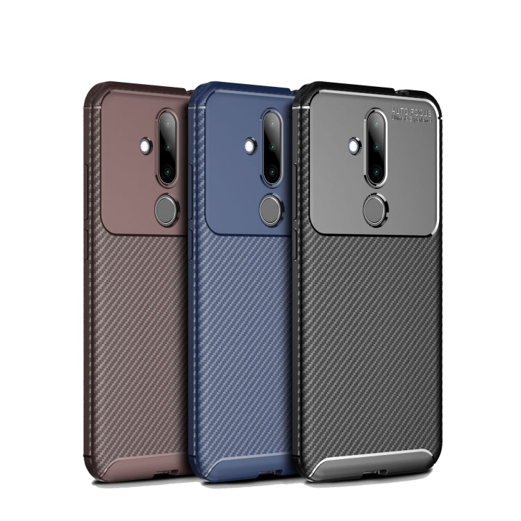 Carbon Fiber Texture Shockproof TPU Case for Nokia 6.2 / X71 (Black)