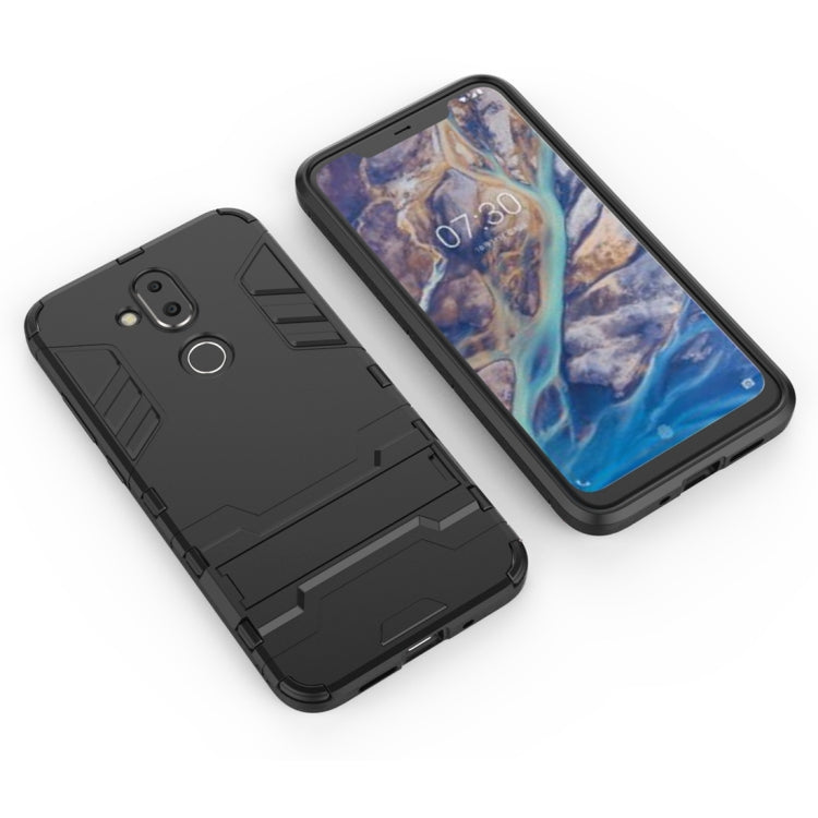 Shockproof PC + TPU Case for Nokia 8.1 / X7, with Holder