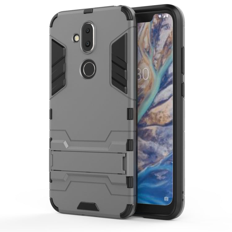 Shockproof PC + TPU Case for Nokia 8.1 / X7, with Holder