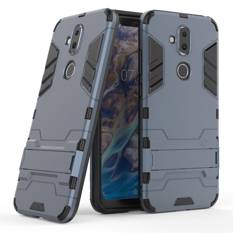 Shockproof PC + TPU Case for Nokia 8.1 / X7, with Holder
