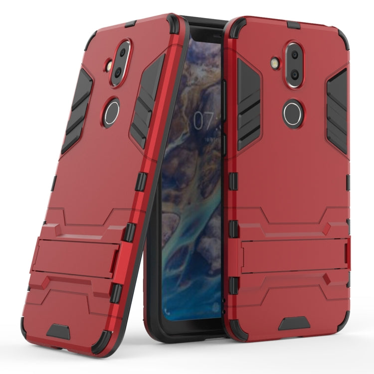 Shockproof PC + TPU Case for Nokia 8.1 / X7, with Holder