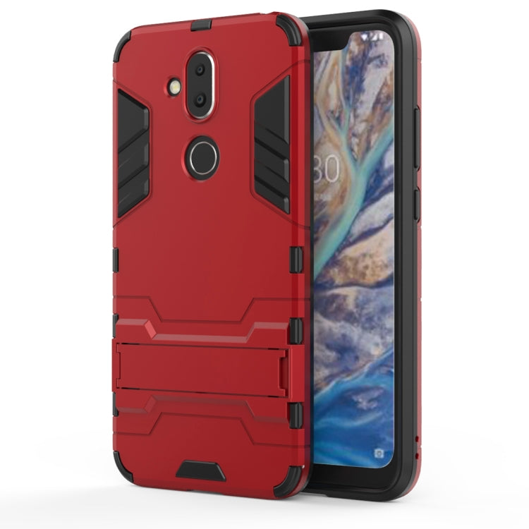 Shockproof PC + TPU Case for Nokia 8.1 / X7, with Holder