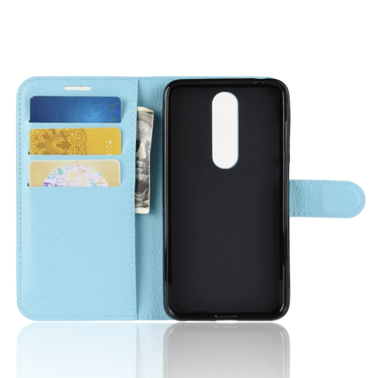 Litchi Texture Horizontal Flip Leather Case for Nokia 5.1 Plus (X5), with Wallet & Holder & Card Slots