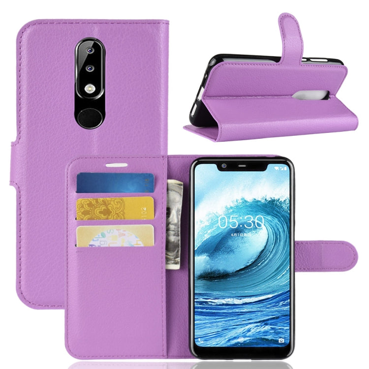 Litchi Texture Horizontal Flip Leather Case for Nokia 5.1 Plus (X5), with Wallet & Holder & Card Slots