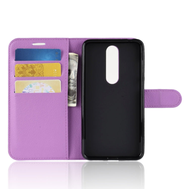 Litchi Texture Horizontal Flip Leather Case for Nokia 5.1 Plus (X5), with Wallet & Holder & Card Slots