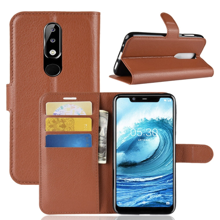 Litchi Texture Horizontal Flip Leather Case for Nokia 5.1 Plus (X5), with Wallet & Holder & Card Slots