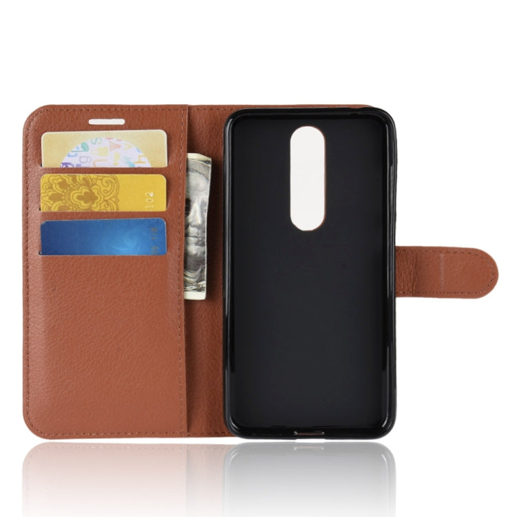 Litchi Texture Horizontal Flip Leather Case for Nokia 5.1 Plus (X5), with Wallet & Holder & Card Slots