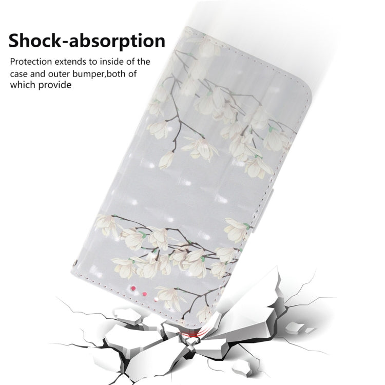 3D Colored Drawing Magnolia Pattern Horizontal Flip Leather Case for Nokia 4.2, with Holder & Card Slots & Wallet