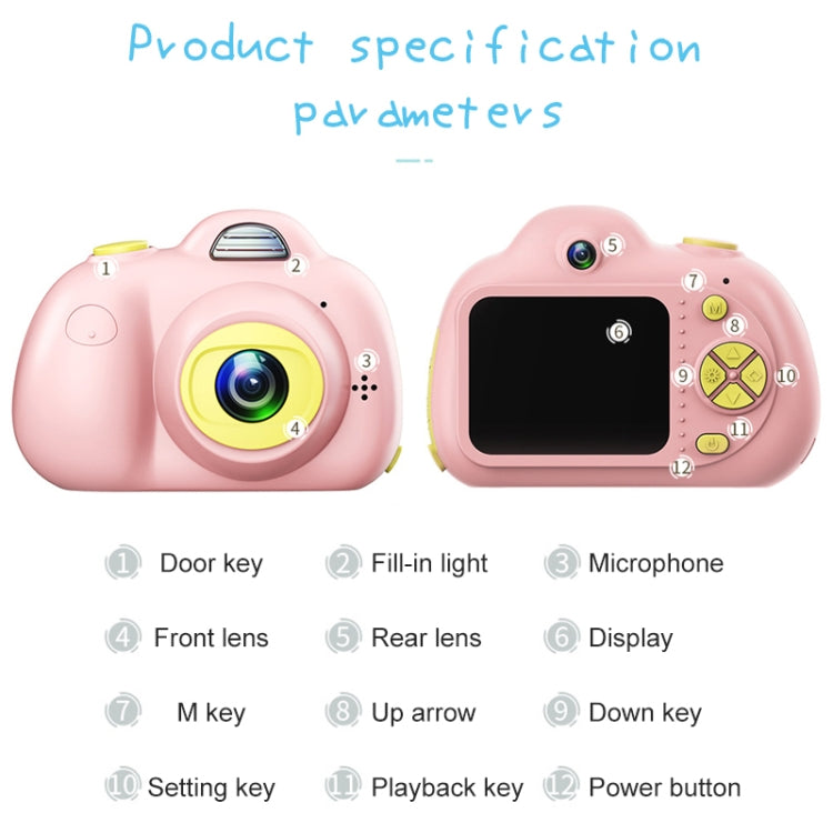 KOOOL-D6 Dual 8.0 Mega Pixel Lens Digital Sports Small Camera with 2.0 inch Screen for Children, Without Memory(Red)