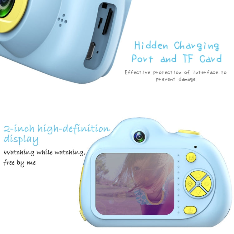 KOOOL-D6 Dual 8.0 Mega Pixel Lens Digital Sports Small Camera with 2.0 inch Screen for Children, Without Memory(Red)