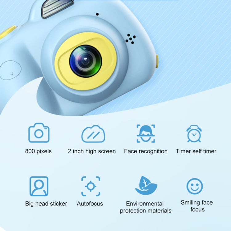 KOOOL-D6 Dual 8.0 Mega Pixel Lens Digital Sports Small Camera with 2.0 inch Screen for Children, Without Memory(Red)