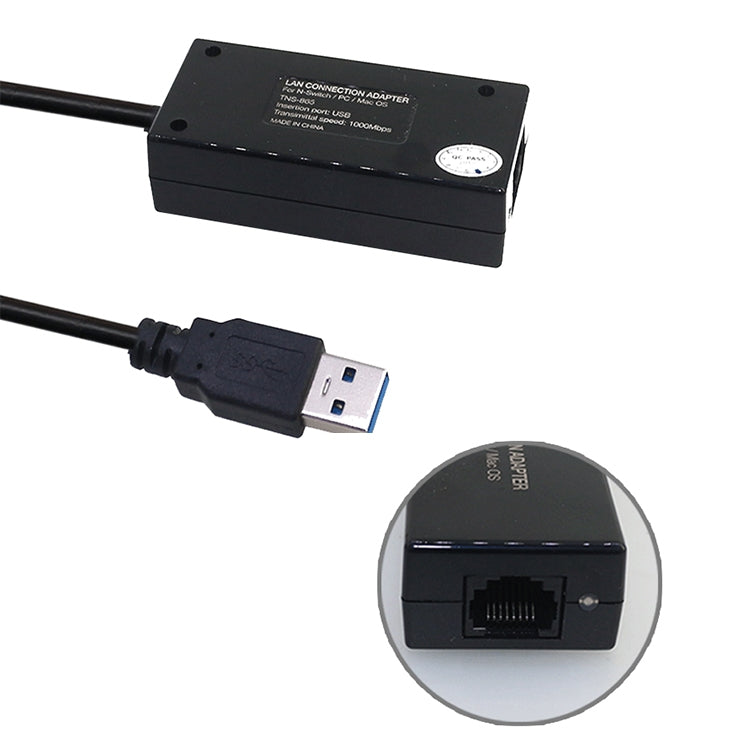 DOBE TNS-865 Lan Connection Adapter USB Ethernet Network Card 1000Mbps USB 2.0 for Nintendo Switch / Wii / WiiU